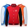 Men Unisex Button down College Letterman Bomber Jackets Baseball Varsity Jacket