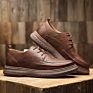 Men's Breathable British Leather Shoes Men Black Leather Shoes Slip-On Dress Shoes