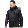 Men's Lightweight Waterproof Rain Jacket with Hood Black Rain Shell Windbreaker for Outdoor Hiking Camping Travel