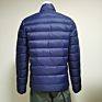 Men's Navy Blue Light Water Resistant Nylon Duck down Puffer Jacket Coat