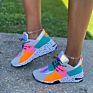 Mens Running Shoes Casual Flat Sneakers Flame Printed Trainers Hollow Sole Increased Outdoor Sport Shoes