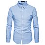 Mens Slim Fit Business Casual Cotton Long Sleeves Solid Button down Dress Shirts