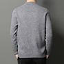 Men's Solid Color 100% Wool Cable Stitch Tops Casual Crew Neck Knitted Pullover Sweaters