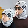 Men's Woolen Hats for Autumn and Warm Knitted Parent-Child Hat Bib Suits Warm Hats