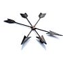 Metal Arrow Wall Decor 15'' Native American Handmade Vintage Black Cast Iron Arrow for Bedroom Living Room Hallway Indoor Decor