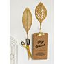 Metal Gold Leaf Cast Iron Plant Wall Coat Hooks Decorative for Bedroom