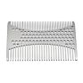 Metal Lice Comb Hair Insert Curly Wig Comb Hair Brush Hair Fork Pick Comb Hairdressing Design Styling Tool Customized Logo Steel