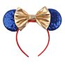 Metallic Rainbow 5" Hair Bows Mouse Ears Hairband for Girls Big Sequins Ears Chic Headband Diy Hair Accessories