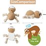 Mewajump Sloth Bradypod Pet Dog Toys Squeaky Knit Plush Stuffed Chew.