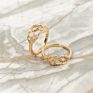 Mingxi Jewelry Womens Small Size Rings with Crystal Gold 18K