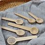 Mini Tea Coffee Cosmetic Bath Salt Kitchen Spice Measuring Wood Spoons Scoop Small Wooden Spoon