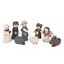 Miniature Wool Felted Christmas Nativity Set - Handmade Stuffed Felt Plush Figurines - Well Stitched Christmas Felt Stuffs