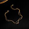 Minimalist 925 Sterling Silver Cross Bracelet Gold Plated Layered Bracelet for Women