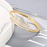 Minimalist Gold Metal Coil Upper Arm Cuff Open Arm Bracelet Armlet Armband Bangle for Women