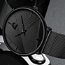 Minimalist Men's Ultra Thin Watches Simple Men Business Stainless Steel Mesh Belt Quartz Watch Relogio Masculino