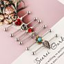 Mix Styles 50Pcs Surgical Steel Industrial Barbell 14G Earrings Tragus Piercing Cartilage 38Mm 1&1/2 Inch Long Bar Body Jewelry