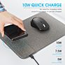 Mobile Phone Qi Wireless Charger Charging Mouse Pad Mat Pu Qi Wireless Charging Mousepad