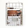 Modern Style Bookcase Wood Book Shelves Vintage Black and White Mesh Wall Mounted Metal Magazine Rack File Holder