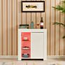 Modern Style Multilayer 3 Adjustable Wood Sideboard Cabinet Modern Credenza