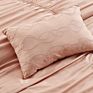 Modest Luxury 5Pc Elastic Embroidery Comforter Set with Decorative Pillows Bedding Set