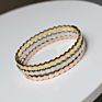 Moge Non Tarnish Jewelry Honeycomb Hexagon Geometric Goldplated Bracelet Clear Stainless Steel Bangles Women