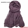 Monochrome Solid Color Shawl Scarf Muslim Hijab Long Cotton Hijab Muslim Hijab Caps Muslim