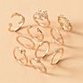 Moon Stars 10 Piece Set Gold Plating Ring Set Rings Jewelry Women