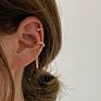Most Popular Simple Chain Hollow Ear Cuff Jewelry Clip Gold Plated Chain Earrings