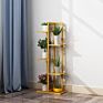 Multiple Indoor Outdoor 5 Tier 6 Potted Rack Shelf Planter Display Flower Pot Holder Bamboo Plant Stand