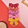 N0325 Baby Girl Nylon Headband Cotton Line Fabric Hair Bow Toddler Cloth Hair Accessories Floral Headwrap Hair Band Super Soft