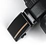 N936 Adjustable Business and Casual Automatic Belt Black Genuine Leather Belts for Men