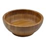 Natural Living round Bamboo Wood Lacquer Salad Serving Bowl