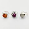 Natural Raw Oval Druzy Stone Open Ring Jewellery Adjustable Gold Plated Gemstone Finger Rings Designs Jewelry for Gift