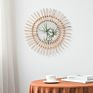 Natural round Antique Furniture Rattan Wall Mirror Decorative Sun Shaped Mirror Glass for Bathroom