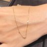Necklaces Gold Plated Lovely Small Tiny Three Sideway Heart Charms Choker Women Necklace