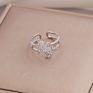 Newest Arrival 18K Gold Plated Micro Pave Cz Unicorn Rings Adjustable Cubic Zircon Unicorn Rings for Women Girl