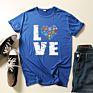 Newest Design Casual Love Letter Printing 4Xl plus Size T-Shirt Short Sleeve O-Neck Loose Women's T-Shirt