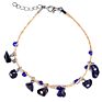 Newest Design Colorful Purple Natural Stone Beads Anklets Ankelets Ancle Ankle Small Bell Bracelets