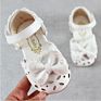 Newest Kids Shoes Leathers Sweet Children Sandals for Breathable Baby Child Girls Hoolow Out Arch Shoes