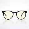 Newest Trend Customizable Lens Dark round Frame Acetate anti Blue Light Blocking Glasses for Men Women