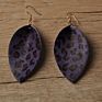 Newest Vintage Leather Jewelry Accept Small Order Leopard Leather Earrings Stocks Selling Colorful Earrings