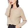 Newest Warm Ribbed Knit Pure Cashmere Soft Women Sweaters
