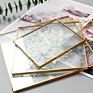 Nordic Brass Glass Photo Frame with Retro Metal Decorative Picture Frame for Home Decor