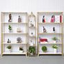 Nordic Living Room Iron Screen Floor Standing Gold Loft Art Creative Iron Multi Layer Bookshelf