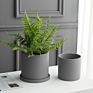 Nordic Modern Glazed Decorative with Tray Flower Ceramic Pots for Indoor Plants