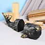 Nordic Resin Black Whale Emulation Wood Crafts Ornaments Bookends Office Study Room Cabinet Decoration Creative Animal Bookends