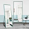 Nordic Solid Wood Long Large Rectangular Full Length Body Mirrors Floor Standing Mirror for Wall Decorative