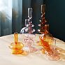 Nordic Style Romantic Colored Candle Holder Glass for Wedding Decorations Candlestick