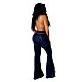 Ns040 Arrivals Fringe Jeans for Women High Waist Denim Fabricas Flare Ripped Jeans