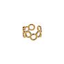 Open round Shape Circles Copper Luxury Beautiful Accessory 18K Gold Link Ring for Women Jewelry